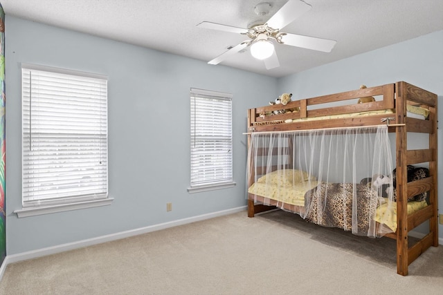 3604 Gentry Station Dr, Signal Mountain, TN 37377 - bedroom featuring carpet flooring, multiple windows, and a ceiling fan