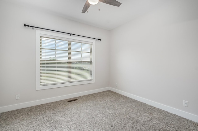 121 Bellvue Dr, Lebanon, TN 37090 - carpeted spare room featuring ceiling fan and baseboards
