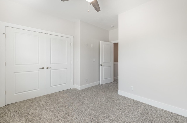 121 Bellvue Dr, Lebanon, TN 37090 - unfurnished bedroom with carpet flooring, a closet, and a ceiling fan
