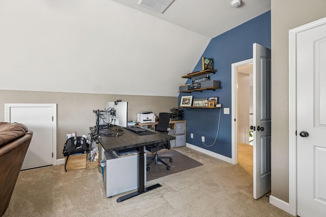 1005 Rudder Dr, Spring Hill, TN 37174 - home office with carpet floors and lofted ceiling
