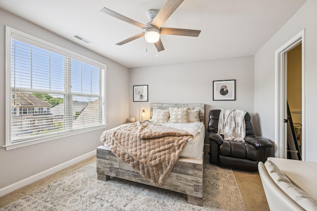 1005 Rudder Dr, Spring Hill, TN 37174 - bedroom featuring light colored carpet and ceiling fan