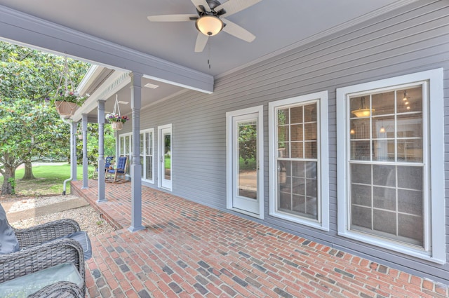 101 Spring Creek Trl, Hendersonville, TN 37075 - view of patio featuring ceiling fan