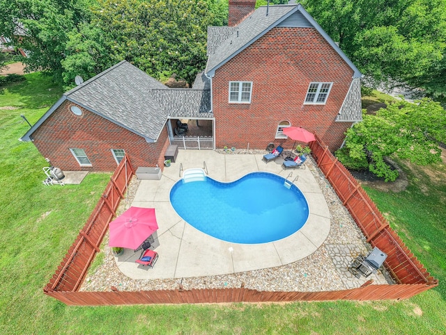 101 Spring Creek Trl, Hendersonville, TN 37075 - view of pool with a patio area and a fenced backyard
