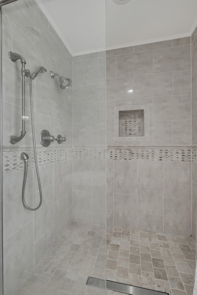 2600 Clanton Rd, Lawrenceburg, TN 38464 - full bath with crown molding and a tile shower
