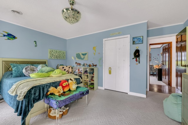 2600 Clanton Rd, Lawrenceburg, TN 38464 - carpeted bedroom with crown molding and baseboards