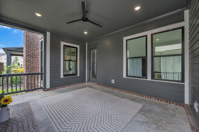 6060 Pasquo Rd, Nashville, TN 37221 - view of patio / terrace with ceiling fan