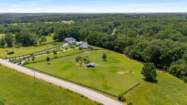 7811 Lampley Rd, Primm Springs, TN 38476 - aerial view of sparsely populated area with a forest and a pastoral area