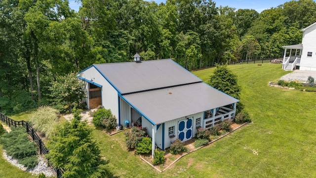 7811 Lampley Rd, Primm Springs, TN 38476 - view from above of property featuring a heavily wooded area