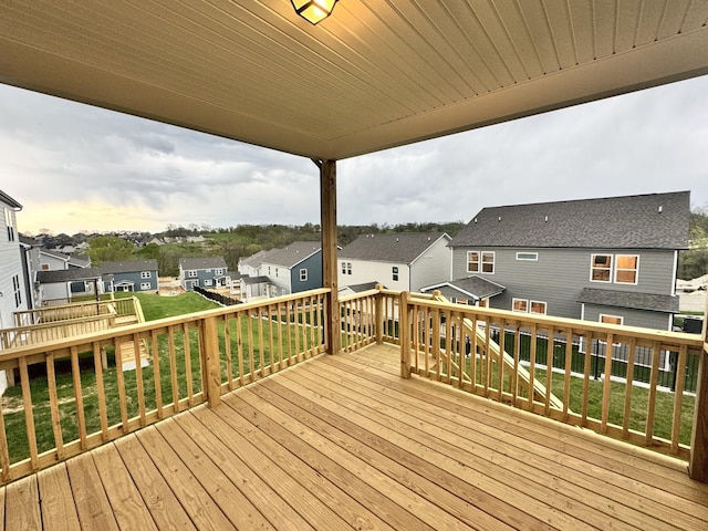 458 Jet Stream Dr, La Vergne, TN 37086 - wooden deck with a residential view and a yard