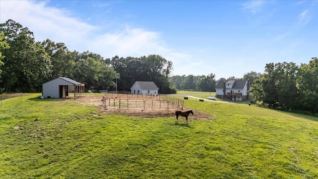 5455 Bales Rd, Cunningham, TN 37052 - view of yard featuring an exterior structure, an outbuilding, and a rural view