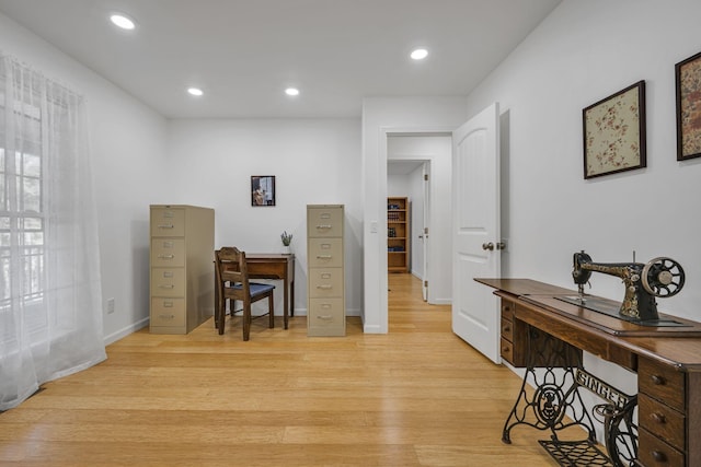 1697 Curtis Chapel Rd, Mc Ewen, TN 37101 - office featuring light wood-style floors and recessed lighting