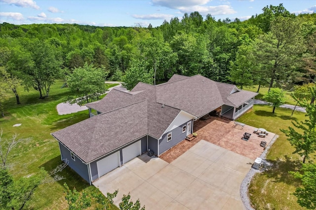 1697 Curtis Chapel Rd, Mc Ewen, TN 37101 - view from above of property with a heavily wooded area