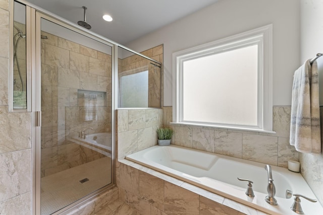 239 Mcclaran Pl, Murfreesboro, TN 37129 - full bathroom with a stall shower and a garden tub