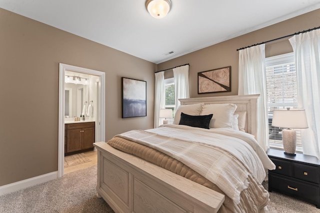 239 Mcclaran Pl, Murfreesboro, TN 37129 - bedroom featuring light colored carpet and connected bathroom