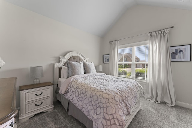 239 Mcclaran Pl, Murfreesboro, TN 37129 - carpeted bedroom featuring lofted ceiling and baseboards