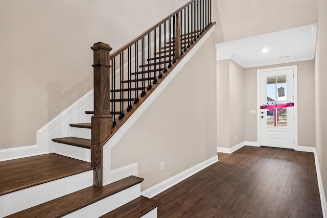 516 Little Penny Dr, Smyrna, TN 37167 - stairs with wood finished floors and crown molding