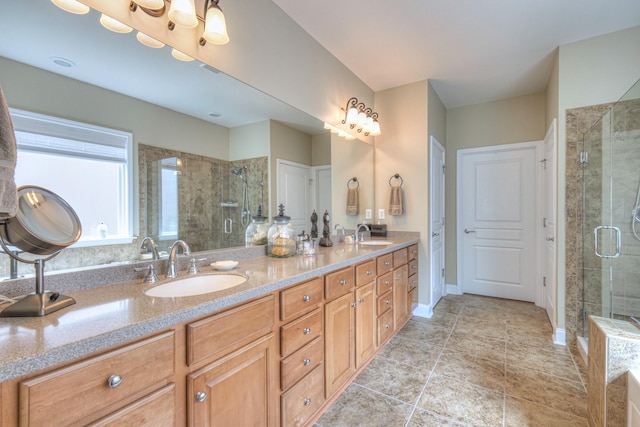 507 Bugler Rd, Mount Juliet, TN 37122 - bathroom featuring double vanity and a stall shower