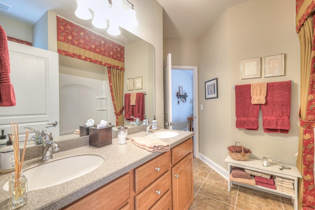 507 Bugler Rd, Mount Juliet, TN 37122 - bathroom with double vanity and tile patterned flooring