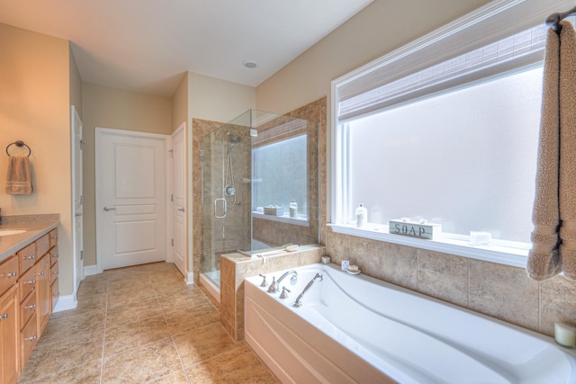507 Bugler Rd, Mount Juliet, TN 37122 - bathroom with a garden tub, vanity, and a shower stall