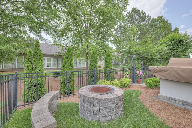 507 Bugler Rd, Mount Juliet, TN 37122 - view of yard featuring an outdoor fire pit