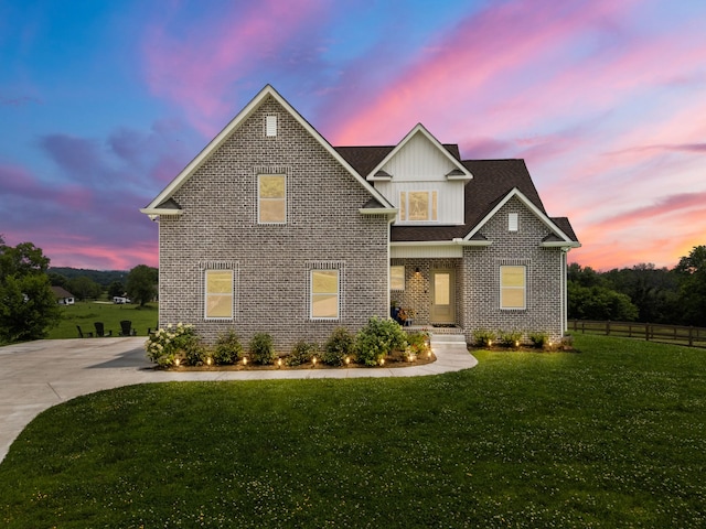 1825 Templow Rd, Bethpage, TN 37022 - view of front facade with brick siding and board and batten siding