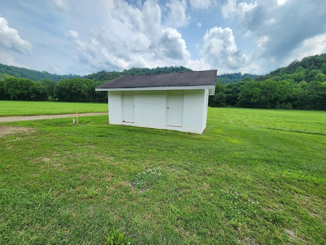 1036 Old Bottom Rd, Lafayette, TN 37083 - view of shed with a forest view