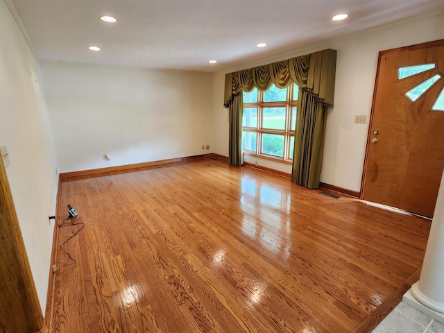 1036 Old Bottom Rd, Lafayette, TN 37083 - spare room featuring wood finished floors and recessed lighting