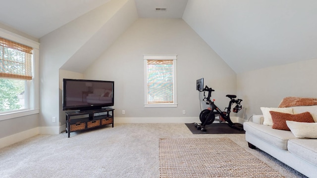 7146 Pepper Tree Cir, Fairview, TN 37062 - carpeted living room with plenty of natural light and vaulted ceiling