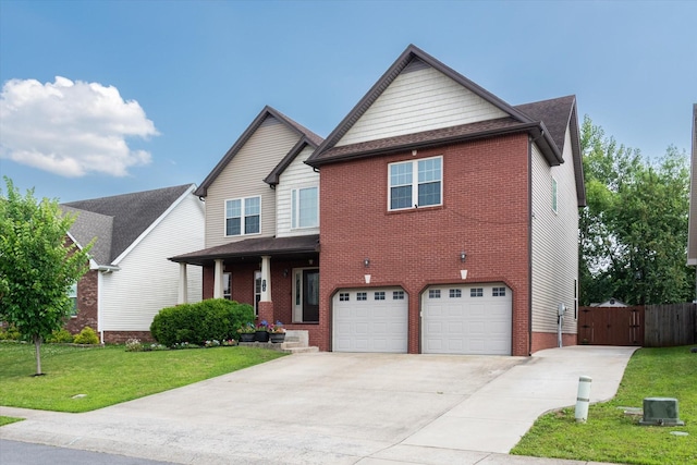 1741 Apache Way, Clarksville, TN 37042 - view of front of property featuring driveway, an attached garage, a gate, and brick siding