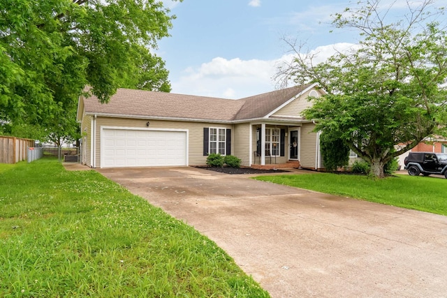 536 Deer Path, Gallatin, TN 37066 - ranch-style home with concrete driveway, a garage, and a shingled roof
