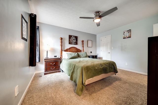 536 Deer Path, Gallatin, TN 37066 - bedroom featuring carpet flooring, a ceiling fan, and a textured ceiling