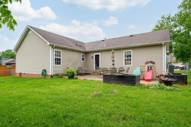 536 Deer Path, Gallatin, TN 37066 - back of property with a patio area, entry steps, and crawl space