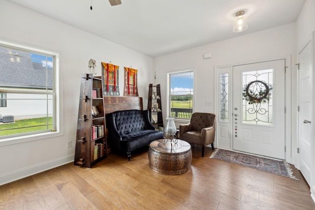2968 Kirkwood Rd, Clarksville, TN 37043 - foyer featuring light wood-style floors and ceiling fan