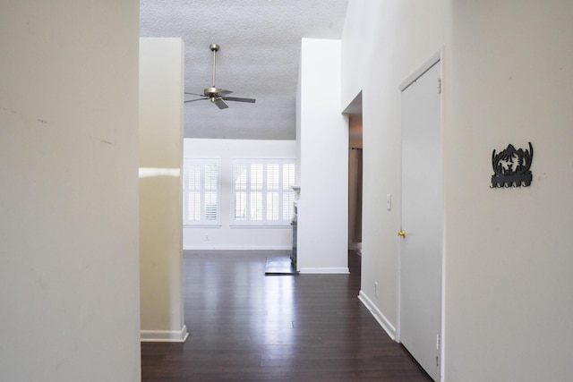4861 Quail Run, Old Hickory, TN 37138 - corridor with a textured ceiling and wood finished floors