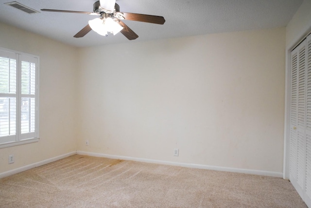 4861 Quail Run, Old Hickory, TN 37138 - unfurnished bedroom with carpet flooring, multiple windows, a closet, and ceiling fan