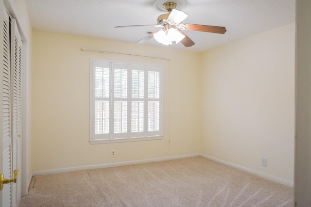 4861 Quail Run, Old Hickory, TN 37138 - unfurnished bedroom featuring multiple windows, carpet flooring, a closet, and ceiling fan