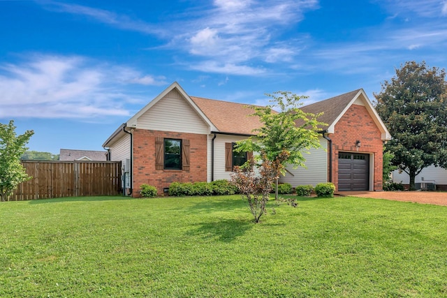 7646 S Swift Rd, Goodlettsville, TN 37072 - ranch-style home with dirt driveway, brick siding, an attached garage, and a shingled roof