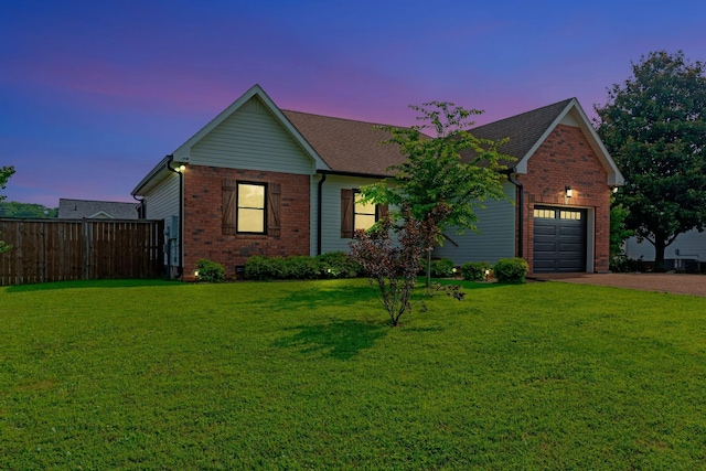 7646 S Swift Rd, Goodlettsville, TN 37072 - ranch-style home with brick siding, dirt driveway, an attached garage, and a shingled roof
