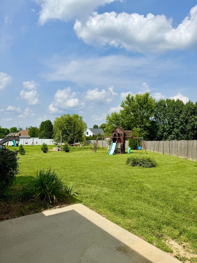 740 N Palmers Chapel Rd, White House, TN 37188 - view of yard featuring a playground and a patio