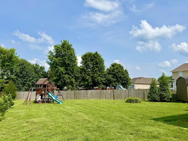740 N Palmers Chapel Rd, White House, TN 37188 - fenced backyard featuring a playground