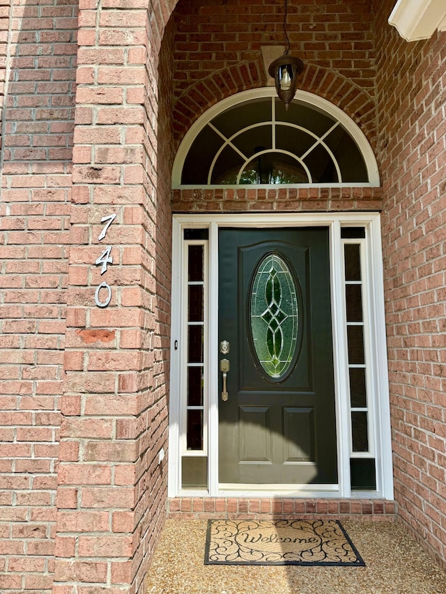 740 N Palmers Chapel Rd, White House, TN 37188 - doorway to property with brick siding