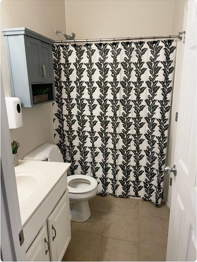 1164 Sydney Ter, Mount Juliet, TN 37122 - bathroom featuring vanity, a shower with shower curtain, and tile patterned flooring