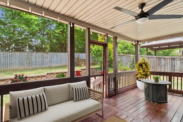 1164 Sydney Ter, Mount Juliet, TN 37122 - sunroom / solarium featuring ceiling fan