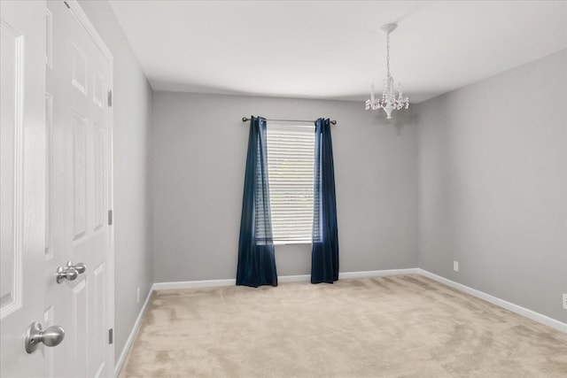 1164 Sydney Ter, Mount Juliet, TN 37122 - spare room featuring a chandelier and light colored carpet