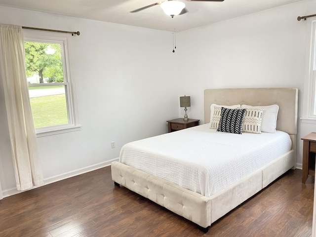 2801 Denham Ave, Columbia, TN 38401 - bedroom featuring wood finished floors, multiple windows, and ceiling fan