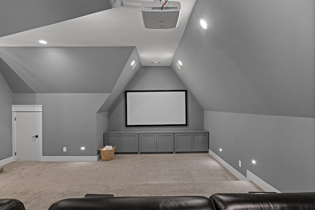 4896 Bethesda Rd, Thompsons Station, TN 37179 - cinema room with carpet floors and vaulted ceiling