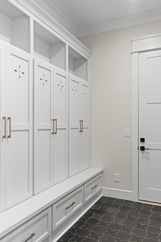 4896 Bethesda Rd, Thompsons Station, TN 37179 - mudroom featuring ornamental molding and baseboards