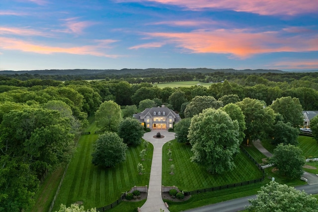 2455 Hidden River Ln, Franklin, TN 37069 - aerial view at dusk