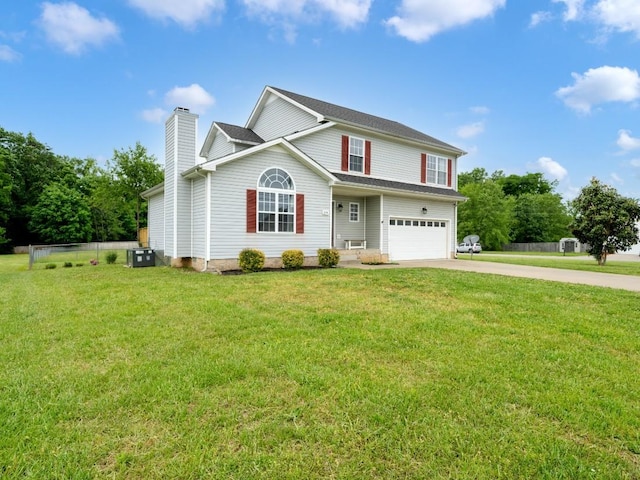 3786 Man O War Blvd, Clarksville, TN 37042 - traditional-style home featuring an attached garage, driveway, and a chimney