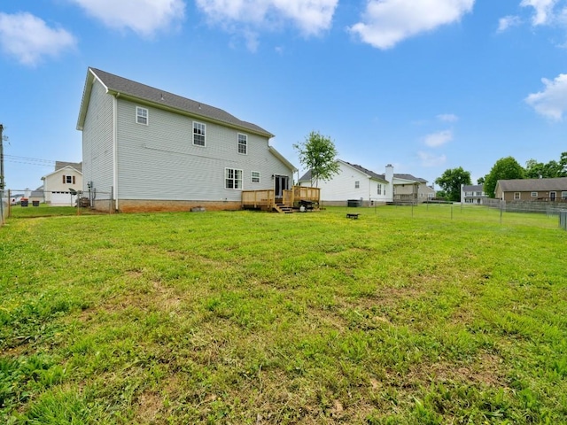 3786 Man O War Blvd, Clarksville, TN 37042 - back of house with a wooden deck and a fenced backyard